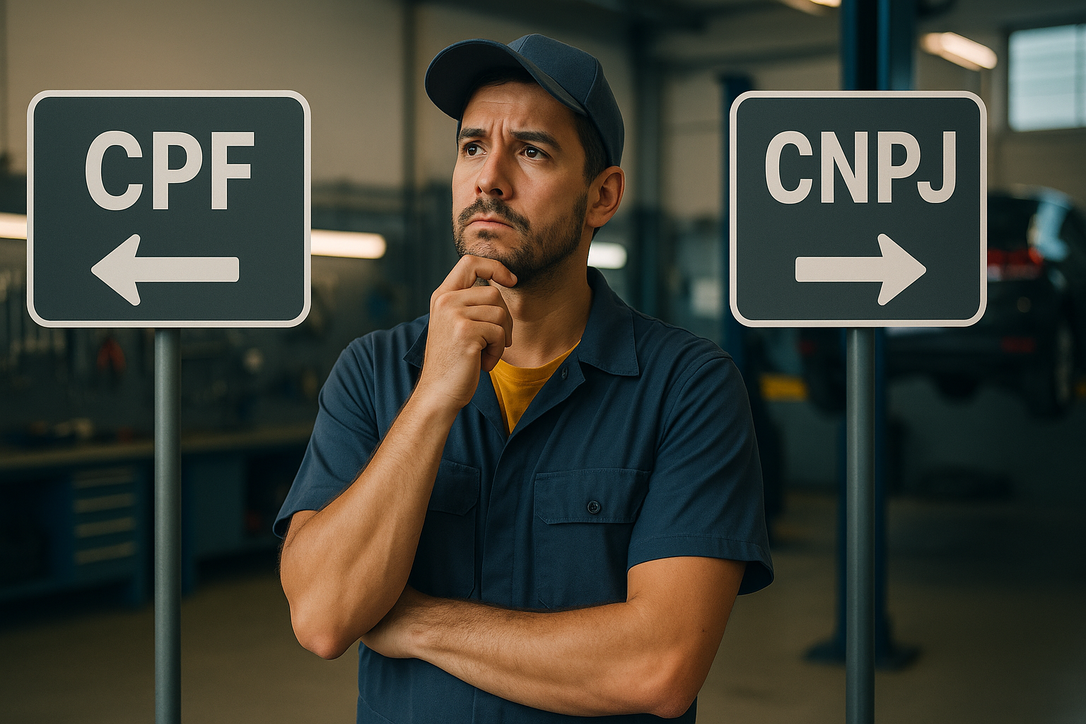 CPF ou CNPJ? A escolha que pode custar caro para sua oficina mecânica
