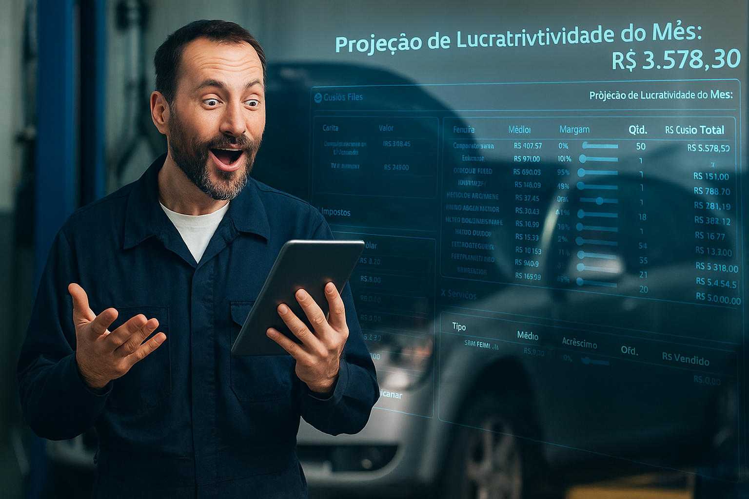 Simulador de Lucratividade: como aumentar o lucro da sua oficina com estratégia, e não só volume